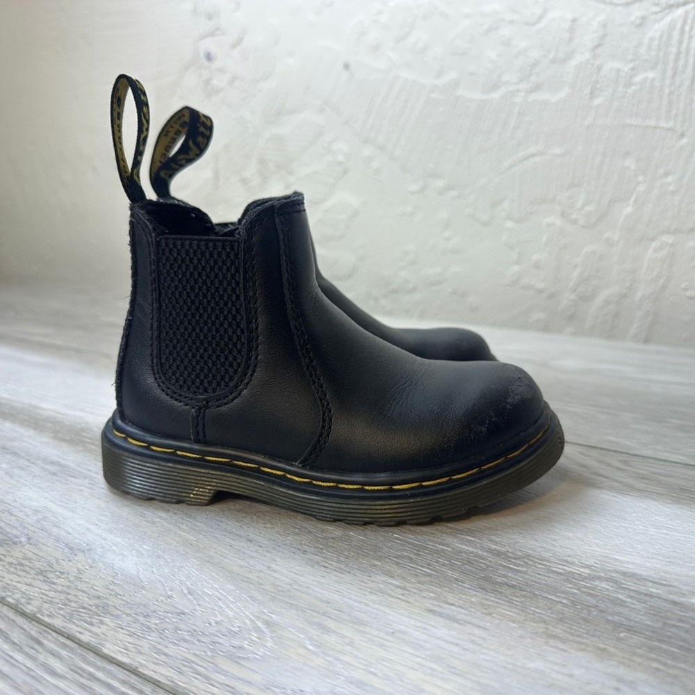 Dr. Martens Chelsea Boots Toddler Size 8 Black Leather Zip Boy Girl 2976 T